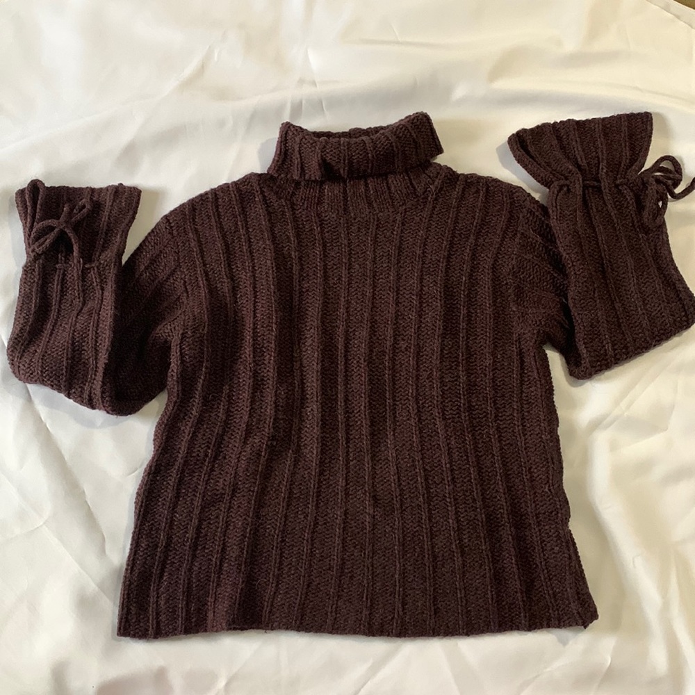 Magic Line-gently loved woman’s XL purple sweater with bell sleeves.